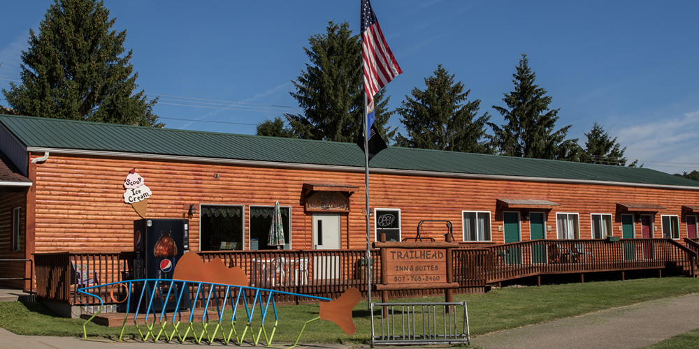 Trailhead Inn and Suites - Lodging in Preston, MN. Root River State Bike Trail, National Trout Center, State Veterans Cemetery, Lanesboro, Fillmore County, Harmony, Amish, Root River, Biking, Fishing, Niagara Cave